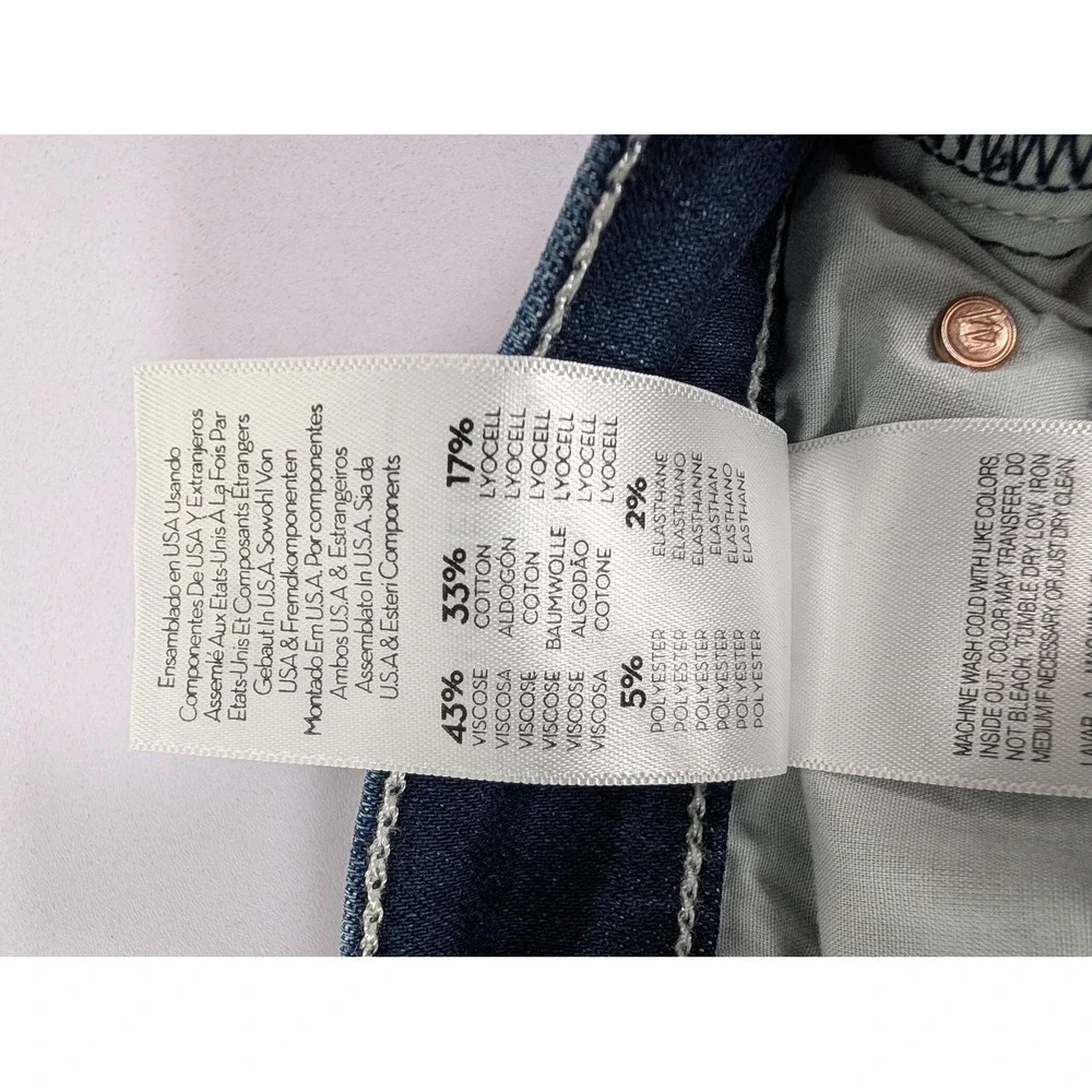 Mother Jeans Womens 26 Blue The Rascal‎ Ankle Snippet Raw Hem Tongue And Chic